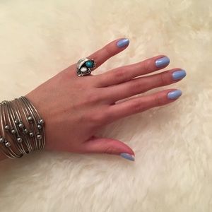 Sterling Silver and Precious Stone Ring